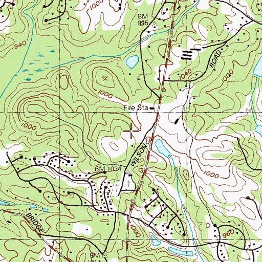 Topographic Map of Johns Creek Fire Department, GA