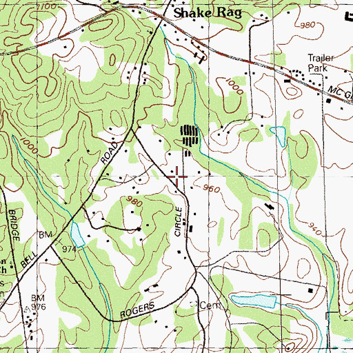Topographic Map of Fulton County Station 20 Fire Station, GA