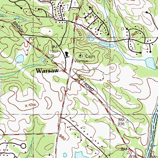 Topographic Map of Medlock Corners Shopping Center, GA