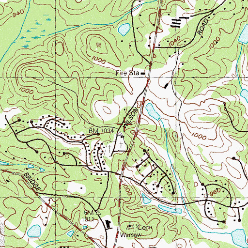 Topographic Map of Fulton County Police Northeast Precinct, GA