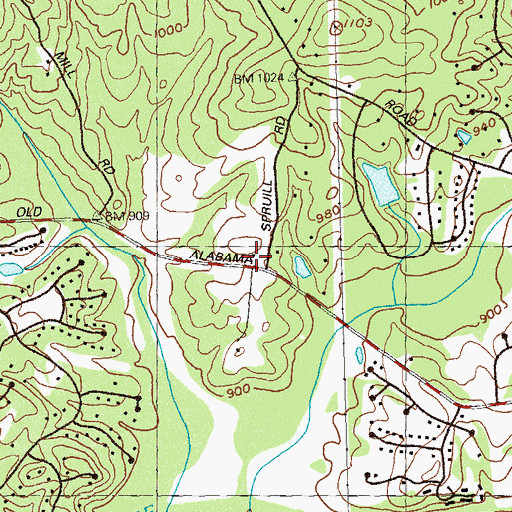 Topographic Map of Northeast-Spruill Oak Regional Library, GA