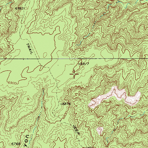 Topographic Map of Yellow Butte, AZ
