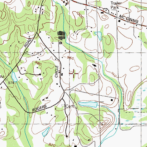 Topographic Map of Shakerag Elementary School, GA