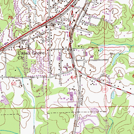 Topographic Map of Southeastern Christian School, GA