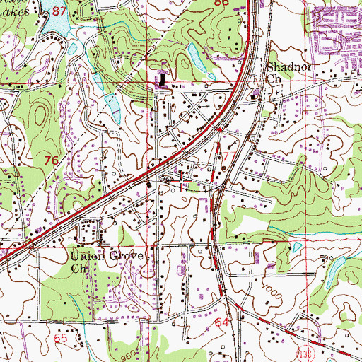 Topographic Map of Union City Police Department, GA