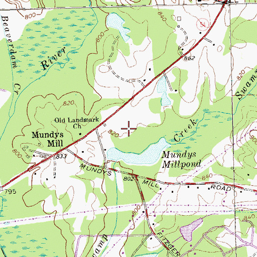 Topographic Map of Mundy's Mill High School, GA