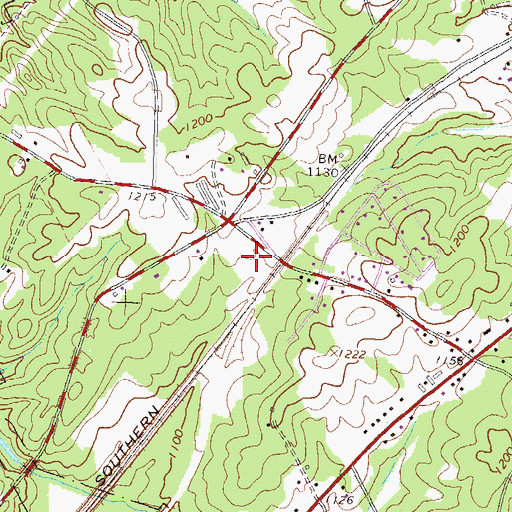 Topographic Map of Hall County Fire Station 8, GA