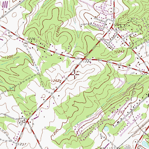 Topographic Map of Manranatha Christian Academy Oakwood Extension, GA