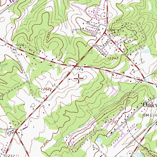 Topographic Map of Maranatha Christian Academy, GA