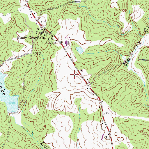 Topographic Map of Sprout Springs Elementary School, GA