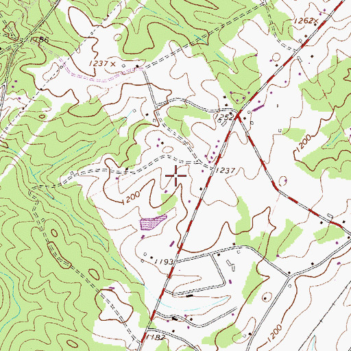 Topographic Map of West Hall Middle School, GA
