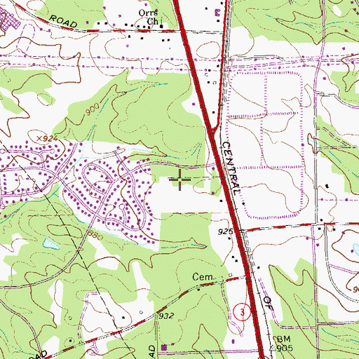 Topographic Map of Clayton County Regional Law Enforcement Academy, GA