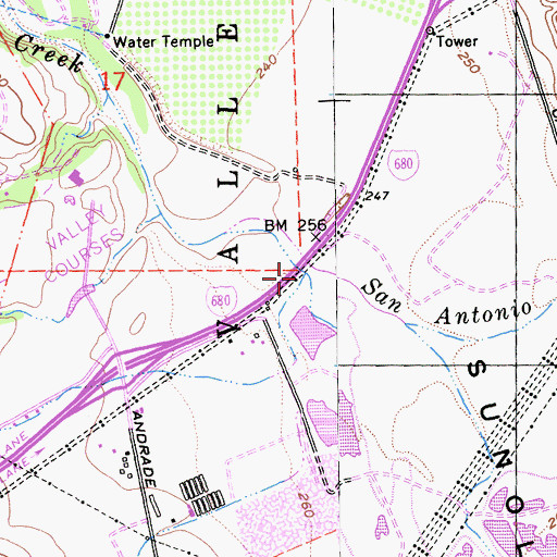 Topographic Map of Sheridan Creek, CA