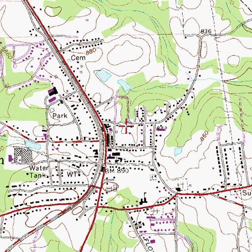 Topographic Map of Henry County Fire Department Station 5, GA