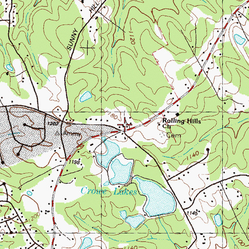Topographic Map of Bay Creek Christian Academy, GA