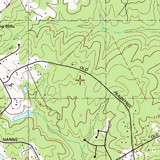 Topographic Map of Freemans Mill Elementary School, GA