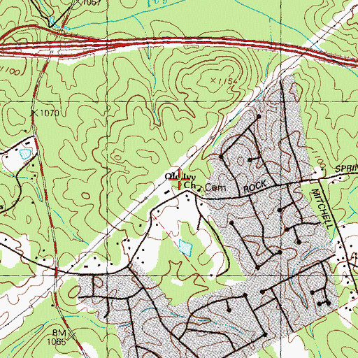 Topographic Map of Geneva Christian Academy, GA