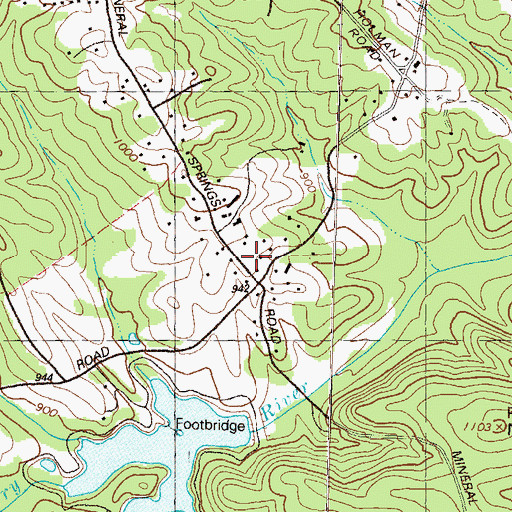 Topographic Map of Gwinnett County Fire and Emergency Services Station 18, GA