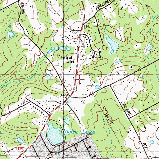 Topographic Map of Hope Springs Christian Learning Center, GA