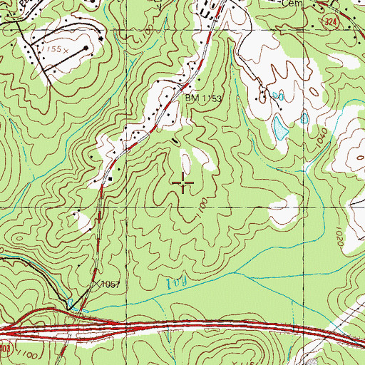 Topographic Map of Mall of Georgia at Mill Creek Shopping Center, GA