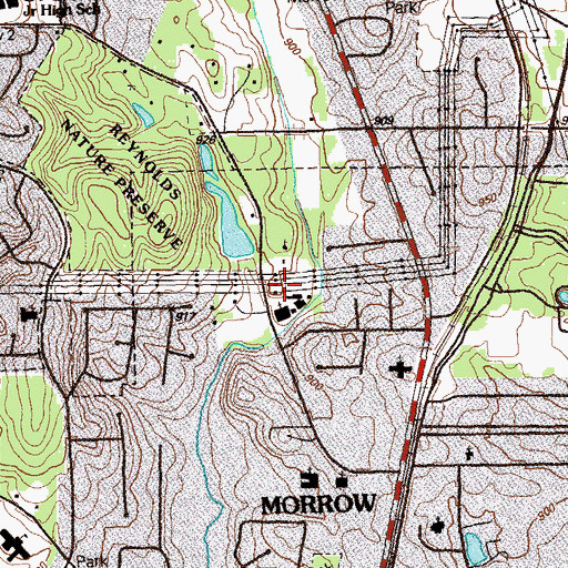 Topographic Map of Creekside Christian Academy, GA