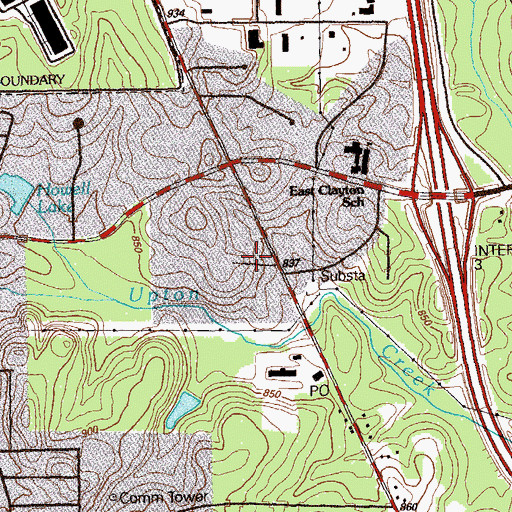 Topographic Map of Clayton County Fire Department Station 2, GA