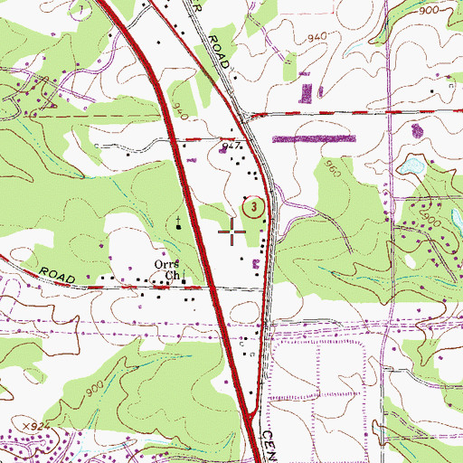 Topographic Map of Divine Faith Ministries School, GA