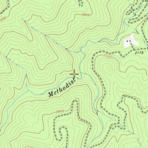 Topographic Map of Sign Creek, CA