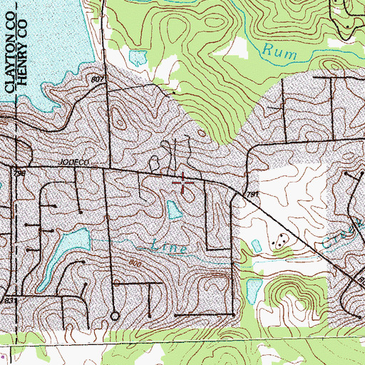 Topographic Map of Eagle Heights Baptist Church, GA