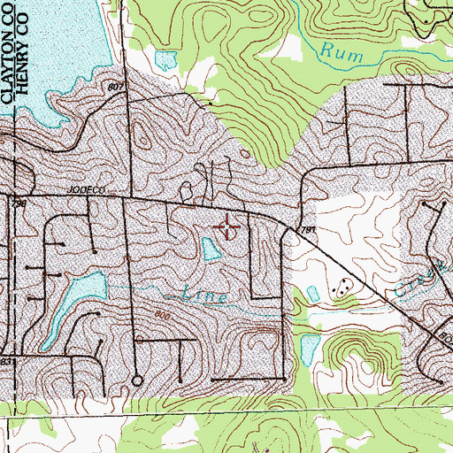 Topographic Map of Lake Stivey Learning Academy, GA