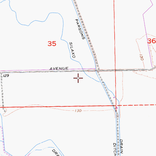 Topographic Map of Silaxo Drain, CA