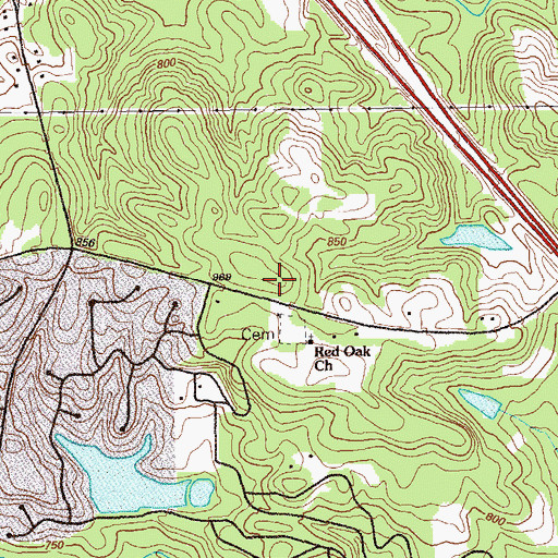 Topographic Map of Spivey Community Church, GA