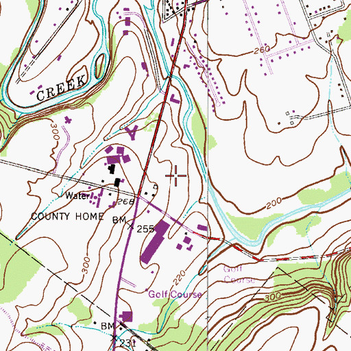 Topographic Map of Barn Plaza Shopping Center, PA