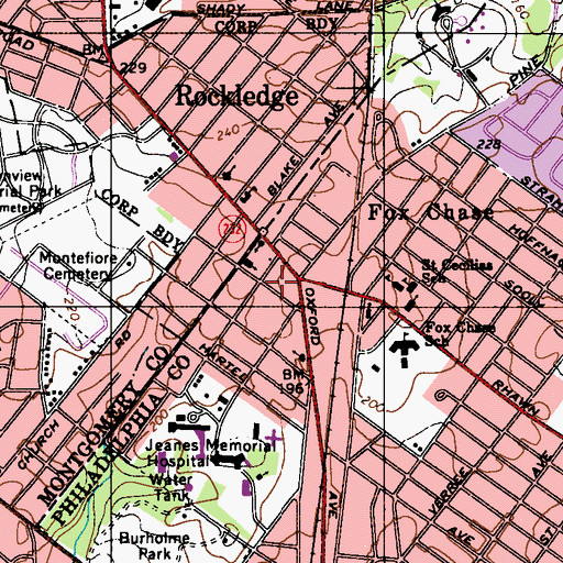 Topographic Map of Barnes and Loney Park, PA