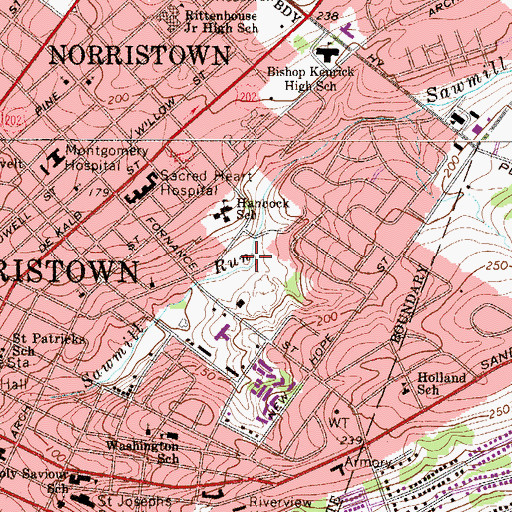 Topographic Map of Bartasch Park, PA