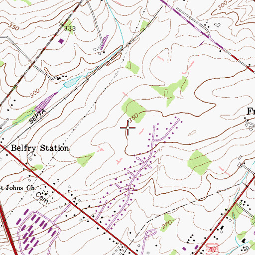 Topographic Map of Bayhill, PA