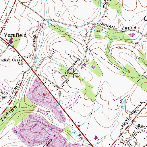Topographic Map of Bellingham Knoll, PA