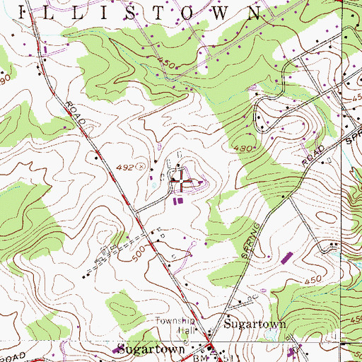 Topographic Map of Beneto Center Devereux Day School, PA