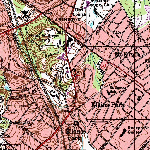 Topographic Map of Beth Shalom, PA