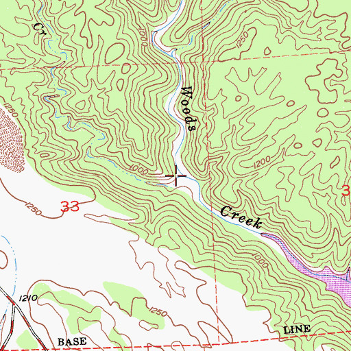 Topographic Map of Slate Creek, CA