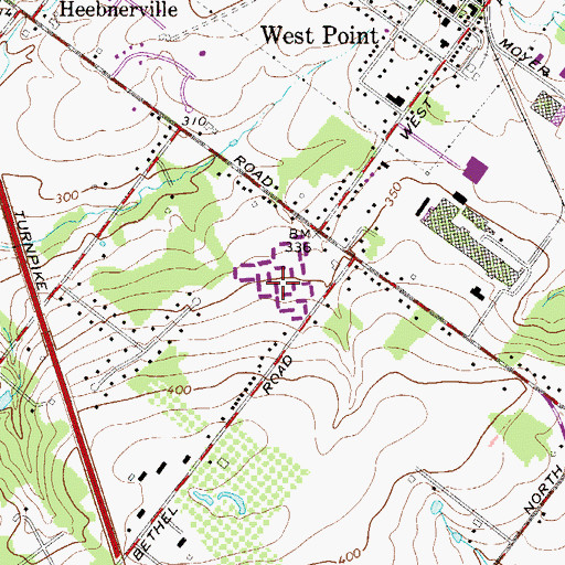 Topographic Map of Bethel Grant, PA
