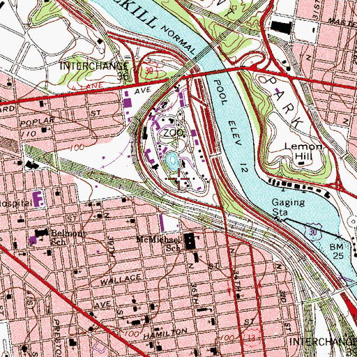 Topographic Map of Bird Lake Picnic Area, PA