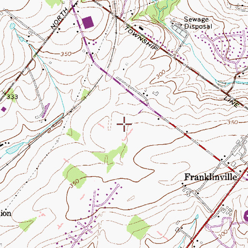 Topographic Map of Birkdale, PA