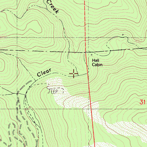 Topographic Map of Slate Creek, CA