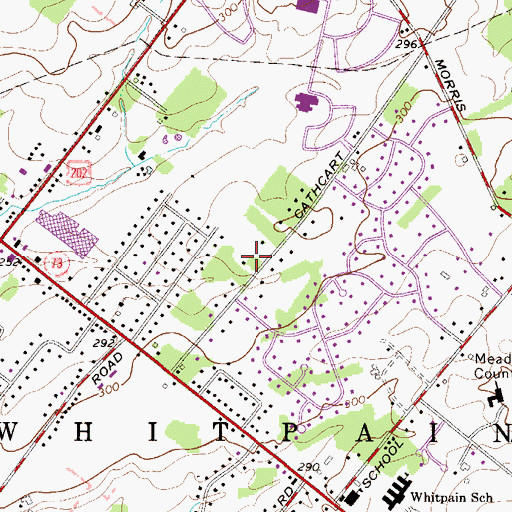 Topographic Map of Blue Bell Farms, PA