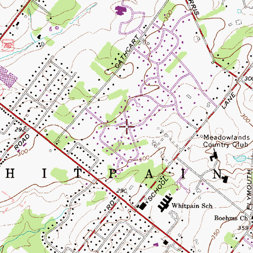 Topographic Map of Blue Bell Gardens, PA