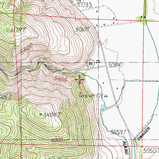 Topographic Map of Slinkard Creek, CA