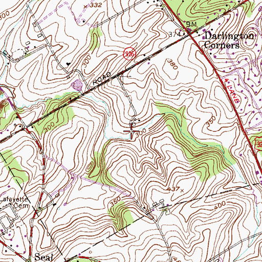 Topographic Map of Brandywine at Thornbury, PA