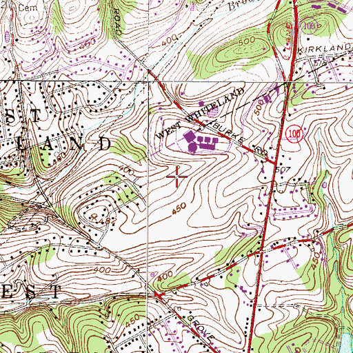 Topographic Map of Brandywine Hunt, PA