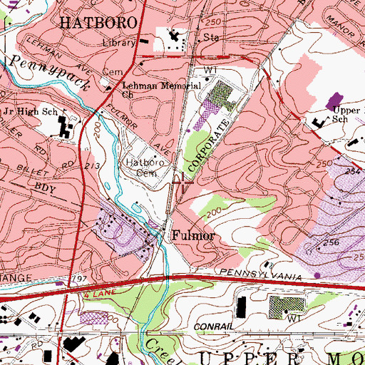 Topographic Map of Brittany Farms at Equus, PA